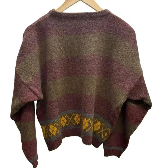 Vintage Made For Saks Fifth Avenue Striped Lambs Wool/Rabbit Hair/Angora Sweater - Picture 3 of 14